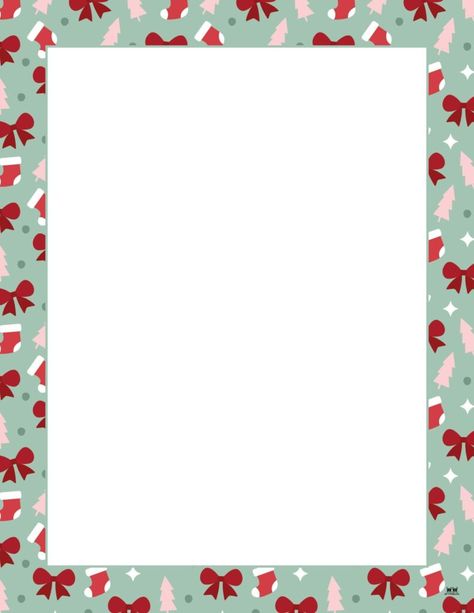 Choose from 60 unique Christmas borders perfect for whatever use you may need them for. All borders are 100% FREE and can be printed from home! Christmas Borders Free Printable, Free Christmas Borders, Free Printable Borders, Printable Borders, Scrapbook Paper Designs, Christmas Borders, Printable Border, Borders Free, Free Vintage Printables