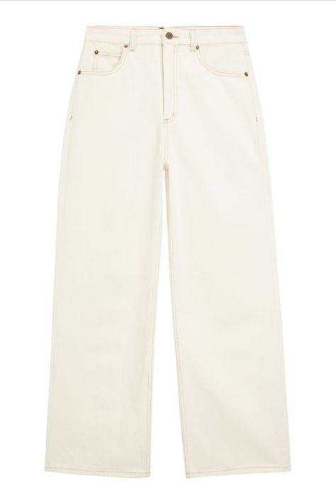 John Lewis wide leg jeans Cream Straight Leg Denim Jeans, Fitted Cream Cotton Jeans, Mid-rise Cream Denim Bottoms, Key Silhouette, Autumn Layering, High-waist Cream Cotton Jeans, Ecru Denim, Ecru Jeans, Organic Cotton Bedding