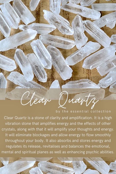 Quartz Meaning Crystals, Crystals For Clarity, Crystal Dictionary, Clear Quartz Meaning, Smudging Crystals, Crystals Meanings, Quartz Meaning, Raw Clear Quartz, Crystal Healing Chart