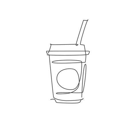 Drink Line Art, Cafe Line Art, Coffee Line Drawing, Snowboard Drawing, Food Line Art, Coffee Line Art, Cafe Drawing, Drink Drawing, Coffee Cup Drawing