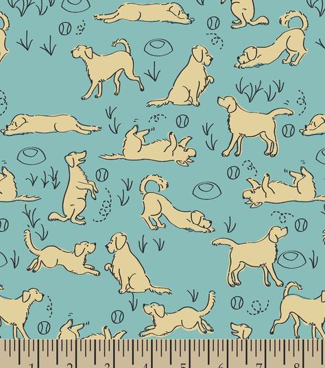 Golden Retriever Illustration, Golden Retriever Drawing, Golden Retriever Art, 강아지 그림, E Mc2, Sewing Design, Dog Illustration, Craft Store, Sewing Project