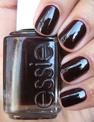 Naz's Nails: Essie Wicked  great winter color and PERFECT nail shape (for me) Wicked Nail Polish, Essie Wicked, Essie Nail Polish Colors, Best Nail Polish, Nail Colours, Essie Nail Polish, Dark Nails, Essie Nail, Fall Nail Colors