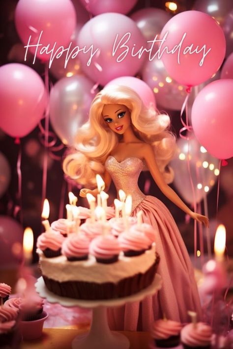 Barbie Birthday Quotes, Happy Birthday Barbie Image, Happy Birthday To You Wishes, Happy Birthday Girl Kids, Happy Birthday Little Princess, Barbie Birthday Card, Barbie Birthday Wishes, Barbie Happy Birthday, Happy Birthday Barbie