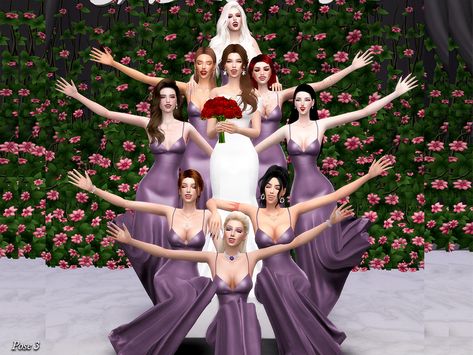 Bridesmaids Poses, Sims Challenge, Bridesmaid Poses, Sims 4 Family, The Sims 4 Packs, Sims 4 Cc Makeup, Sims 4 Expansions, Sims Games, Sims 4 Collections