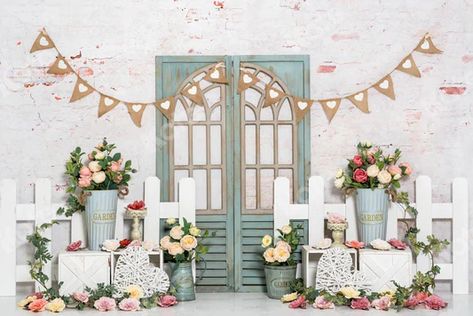 2022 Kate Easter Backdrops for photography Easter Photo Booth, Window Backdrop, Easter Backdrop, Town Garden, Easter Mini Session, French Town, Backdrops For Photography, Mini Photo Sessions, Easter Backdrops