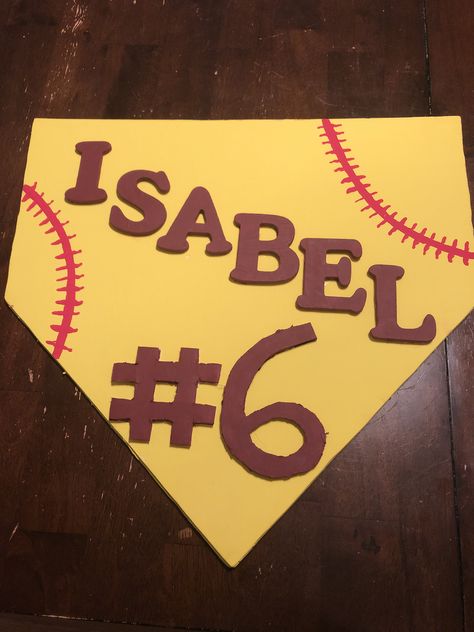 Softball Posters For Games, Softball Game Poster Ideas, Softball Signs Posters For Games, Softball Posters For Players, Softball Senior Posters, Senior Softball Posters Ideas, Softball Signs Posters, Softball Poster Ideas, Softball Senior Night Posters