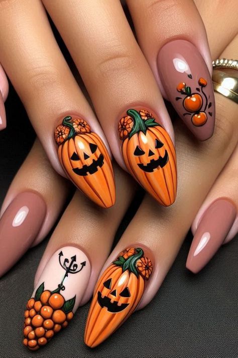 #StylishPumpkinNails #FallNailArt #PumpkinSeason #AutumnNailDesigns #ChicNails #HalloweenNailIdeas #NailInspiration #CozyFallNails Halloween Nail Ideas, Autumn Celebration, Crystal Makeup, Natural Nail Care, Fourth Of July Nails, Cute Halloween Nails, Pumpkin Nails, Nails Trends, Elegant Halloween