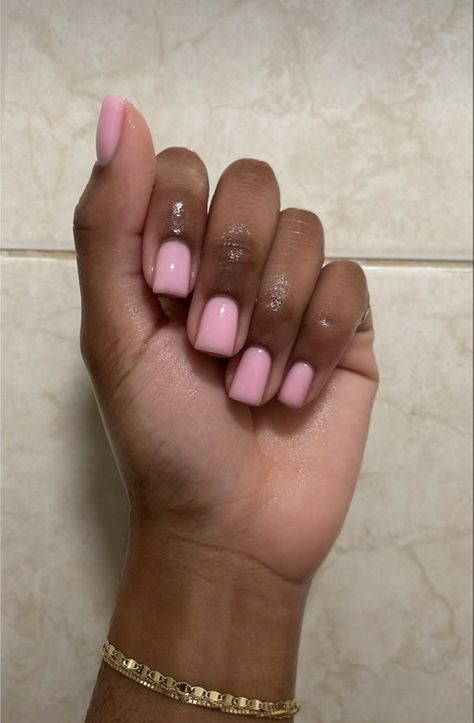 Pink Nails On Dark Skin Black Women, Nail Colors For Darker Skin Tones, Short Nails Dark Skin, Short Pink Nails, Flower Tattoo Ideas, Hard Nails, Subtle Nails, Work Nails, Culture Magazine