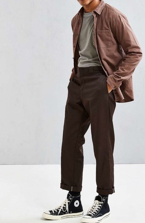 Mens Earth Tone Outfits Formal, Neutral Men’s Outfits, Dark Core Outfits Men, Brown Pant Outfits Men, Men 30s Fashion, Casual Earthy Outfits Men, Earthy Summer Outfits Men, Earth Tone Male Outfit, Mens Earthy Outfits