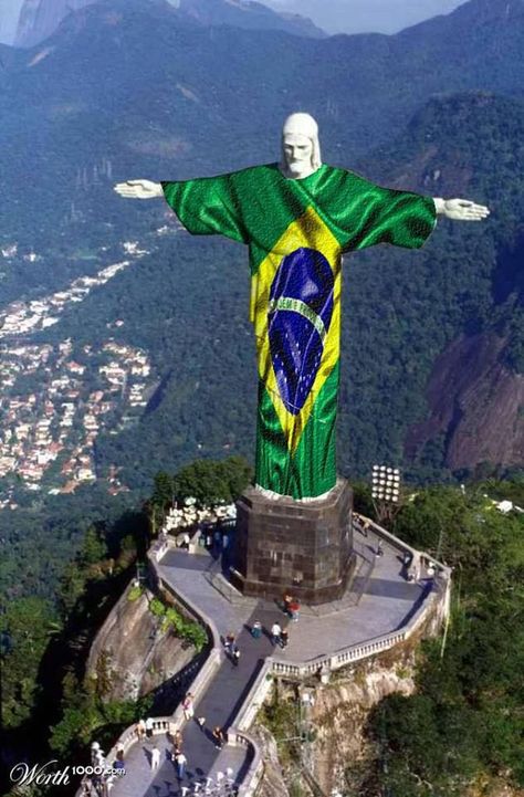 Visit Brazil, Brazilian Flag, Brazil World Cup, Brazilian Portuguese, Brazil Flag, Christ The Redeemer, Brazil Travel, Vacation Spots, Travel Pictures