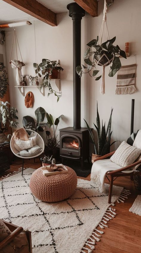 Create a dreamy boho living room on a budget with these 13 affordable ideas. From thrifting tips to DIY projects, discover how to add charm, texture, and personality to your space without breaking the bank. Rustic Modern Organic, National Park Living Room, Natural House Decor Ideas, Boho Living Room On A Budget, Boho Homestead, Cottagecore Living Rooms, Hygge Aesthetic Home, Boho House Ideas, Rustic Living Room Ideas