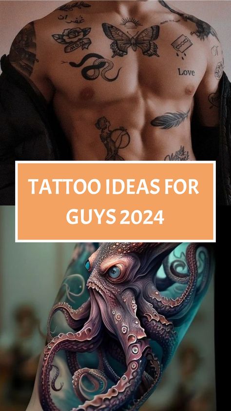 Tattoo Ideas for Guys 2024 Interactive Tattoo Ideas, Absurdism Tattoo, Women Tattoo Placement, Philosophy Tattoos, Tattoo Ideas For Guys, Contemporary Art Forms, Gothic Lettering, Neck Tattoo For Guys, Chest Tattoo Men