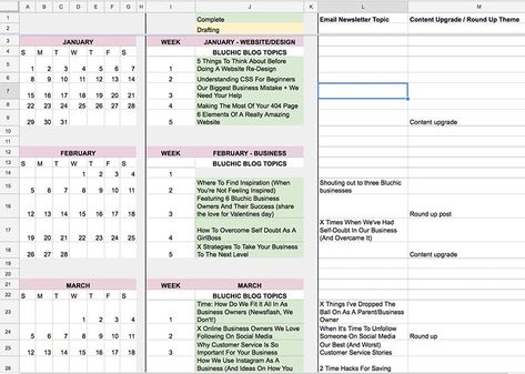 Editorial Calendar Template, Marketing Calendar Template, Business Mistakes, Excel Calendar Template, Content Calendar Template, Organizing Time Management, Excel Hacks, Microsoft Excel Tutorial, Excel Calendar