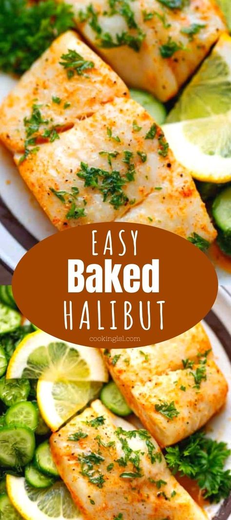 Halibut Recipes Healthy, Halibut Recipes Baked, Baked Halibut, Halibut Recipe, Salmon Recipes Baked Healthy, Canned Fish, Fish Recipes Baked, Halibut Recipes, Fish Dinner Recipes