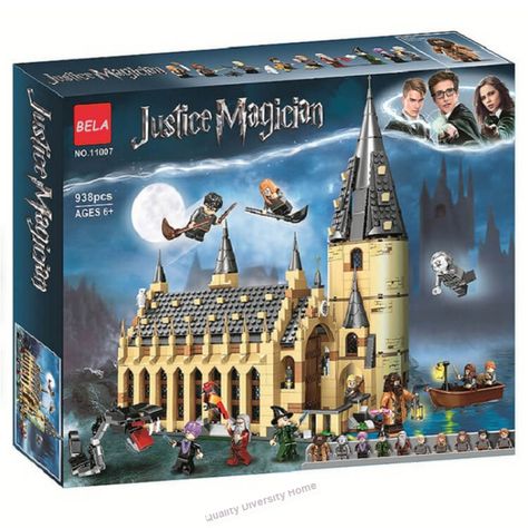 Harry Potter Hogwarts Great Hall Building Justice Magician Kit Harry Potter Age, Harry Potter Christmas Gifts, Harry Potter Advent Calendar, Harry Potter Lego, Harry Potter Castle, Hogwarts Great Hall, Harry Potter 9, Harry Potter Hogwarts Castle, Lego Hogwarts