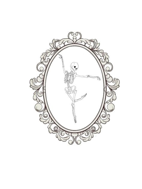 Victorian Frame Drawing, Antique Frame Tattoo, Mirror Tattoo Design, Frame Tattoo Design, Vintage Frame Tattoo, Vintage Mirror Tattoo, Cookie Halloween, Book Edges, Mirror Tattoos