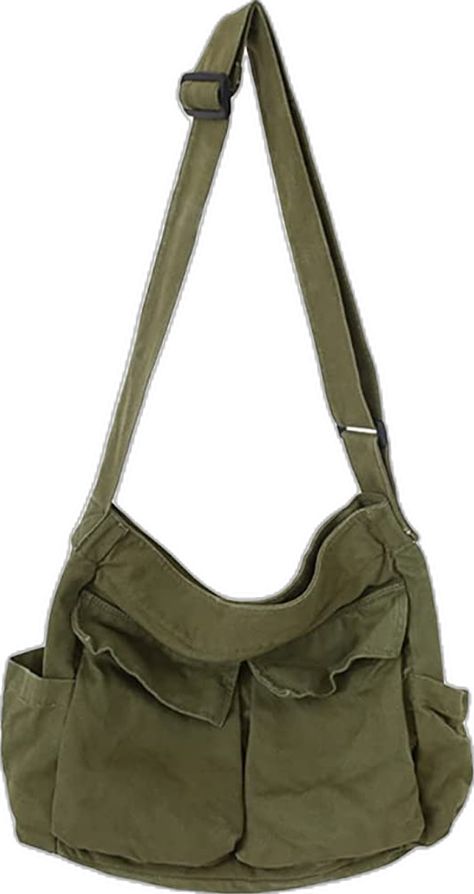 Amazon.com: Bohemian Hipster Hobo Boho Hippie Crossbody Bag Purse Canvas Sling Bag Aesthetic Tote Large Handbags Fairy Grunge Bag (Army Green) : Clothing, Shoes & Jewelry Teen Handbags, Cute Messenger Bags, Messenger Bags For School, Canvas Sling Bag, Tote Bag With Pockets, Large Hobo Bag, Hobo Crossbody Bag, Hippie Bags, Travel Bags For Women