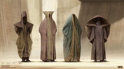 Dune Characters, Dune Art, Futuristic Art, City Architecture, Clothing Design, Fantasy Fashion, Cloak, Costume Design, Character Design Inspiration