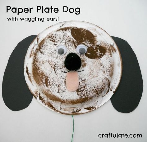 This paper plate dog is a lot of fun for kids to make AND to play with afterwards. Check out the waggling ears! Dogs Crafts, Crafts For Kids Paper, Pet Vet, Mason Jar Crafts Diy, Preschool Printable, Paper Plate Crafts, Plate Crafts, Dog Crafts, Classroom Fun