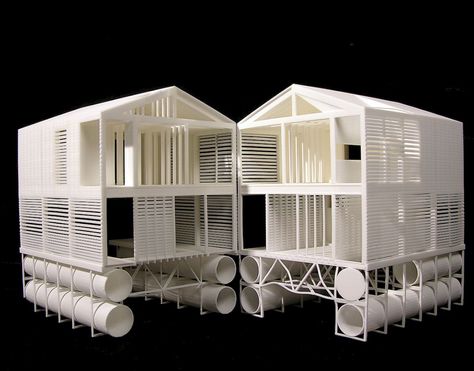 Mos Architects, Floating Architecture, Water House, Wooden Cabins, Lake Huron, Floating House, Green Building, Green Design, Architecture Model