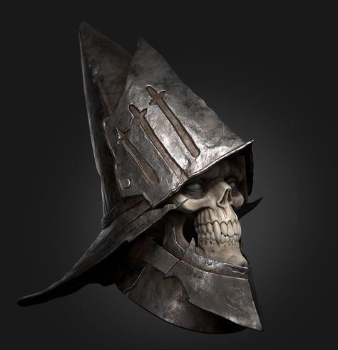 ArtStation - Skull in armour, Tamara Konstanchenko Skull Reference, Armor Drawing, Medieval Helmets, Digital Sculpture, 다크 판타지, Knight Armor, Medieval Armor, Fantasy Armor, Armor Concept