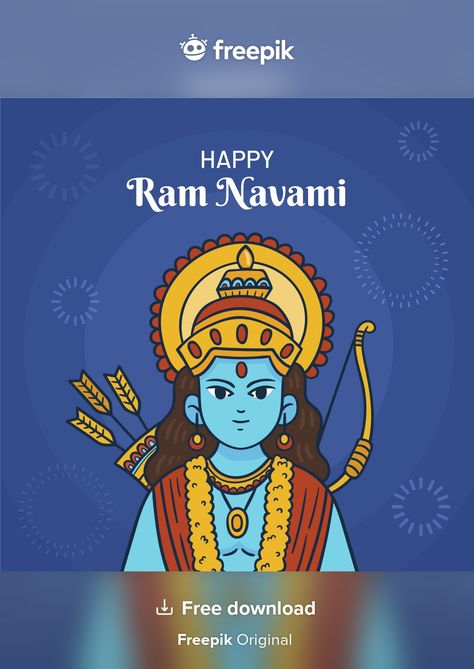 Hand drawn ram navami illustration | Free Vector #Freepik #freevector #birthday #hand-drawn #celebration #india Ram Navami Illustration, Ram Navami Drawing, Ram Navmi, Happy Ram Navami, Ram Navami, Poster Drawing, Creative Posters, Vector Hand, Gods And Goddesses