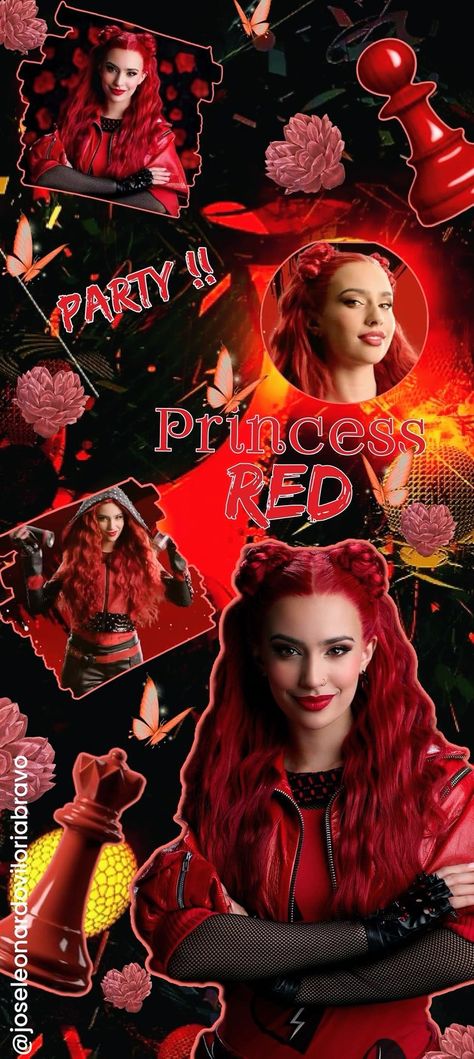 Princess Red Descendants Aesthetic, Descendants 4 Wallpaper, Descendants 4 Party Ideas, Descendants Wallpaper Iphone, Descendants Rise Of Red Wallpaper, Decendants 4 Red, Descendants 4 The Rise Of Red, Red From Descendants, Princess Red Descendants