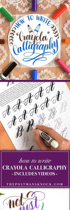 How to Write Crayola Calligraphy Crayola Calligraphy, Letras Cool, Fancy Writing, Calligraphy Video, How To Write Calligraphy, Calligraphy Handwriting, Creative Lettering, Lettering Styles, Calligraphy Letters