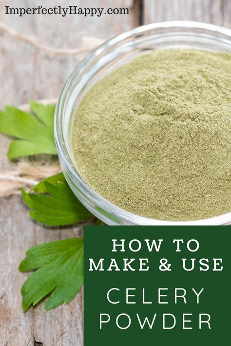 How to make a use celery powder. Dehydrating celery for an amazing kitchen staple. Dehydrating Celery, Traditional Homemaking, Celery Powder, Dehydrating Food Storage, Homestead Cooking, Homesteading Life, Homemade Dry Mixes, Dehydrating Food, Scratch Cooking