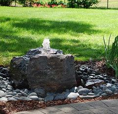 Landscaping Water Feature, Patio Water Feature, Pondless Water Features, Stone Water Features, Diy Water Feature, Rock Fountain, Outdoor Water Features, Garden Water Feature, Small Water Features