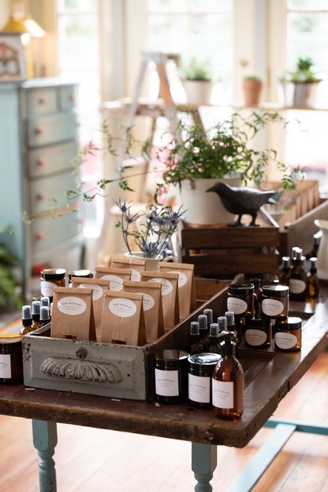 Apothecary Boutique, Rose Apothecary Aesthetic, Apothecary Merchandising, Schitts Creek Rose Apothecary, Rose Apothecary Schitts Creek, Herb Store Design, Rose Apothecary, Apothecary Products, Apothecary Shop Aesthetic