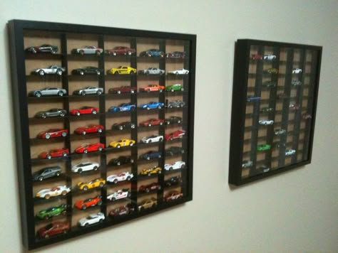 Hot Wheels Display Case | IKEA Hackers: Ribba Hot Wheels Display Case Matchbox Car Display, Matchbox Display, Lego Storage Organization, Hot Wheels Display Case, Hot Wheels Display, Car Display, Ribba Frame, Diy Display, Illustration Board