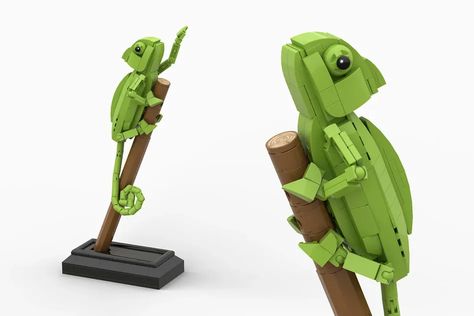 LEGO IDEAS - Chameleon Lego Lizard, Cool Things To Build, Lego Wedo, Veiled Chameleon, Lego Challenge, Lego Diy, Lego Animals, Lego Activities, Amazing Lego Creations