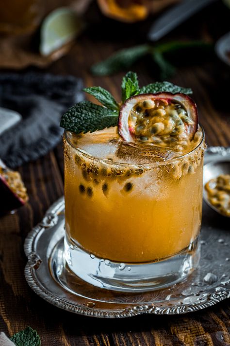 Passion Fruit and Rum Cocktail — Murielle Banackissa Cocktail Fruit, Mango Flavor, Cocktail Ideas, Rum Cocktail, Fruit Cocktails, Easy Cocktails, Alcohol Drink Recipes, Delicious Cocktails, Drinks Cocktails