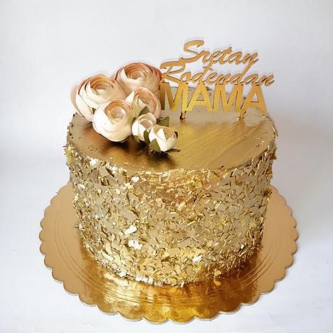 Gold Sequin Cake, Golden Birthday Cake Design, Golden Birthday Cakes For Girls Gold, Golden Cake Design, Gold Cake Birthday, Gold Glitter Cake, Golden Birthday Cake For Women, Gold Cake Ideas, Gold Cakes