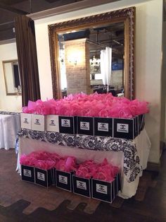 Chanel theme bridal shower Chanel Themed Bridal Shower Ideas, Sweet 16 Chanel Theme, Chanel Baby Shower Theme, Chanel Decorations Party, Chanel Party Theme, Coco Chanel Party Theme, Chanel Party Favors, Chanel Bridal Shower Theme, Chanel Birthday Theme