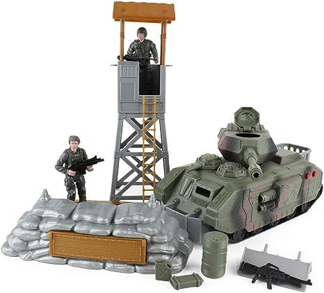 Amazon.com: Boley WH33L5 Defender Army Tank Playset - Includes Toy Tank, Two Army Soldier Plastic Miniature Figurines, and Other Military Accessories and Gear - Pretend Play Action Set for Kids, Toddlers : Toys & Games Army Toys, Toy Tanks, Army Tank, Military Accessories, Combat Armor, Outdoor Play Equipment, Kids Gift Guide, Army Soldier, Dinosaur Toys