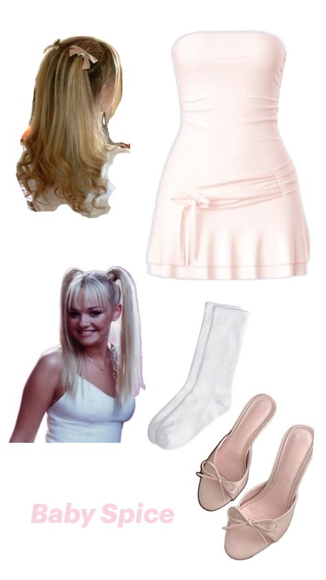 Baby Spice girl costume Spice Girls Costume, Basic Costumes, Baby Spice Costume, Spice Girls Costumes, Girls Halloween Costumes, Baby Spice, Spooky Szn, Girls Halloween