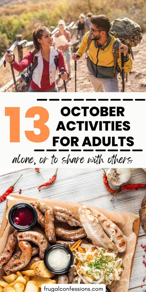 Fun October activities for adults - why should kids have all the fun this time of year? October is a FABULOUS season to enjoy as an adult. Both outdoor and indoor fall activities adults will love. #October #activitiesforadults #fallfun Day Hab Activities For Adults, Fun Fall Activities For Adults, October Activities For Adults, Fun October Activities, Indoor Fall Activities, Fall Activities For Adults, Activities Adults, Harvest Activities, October Celebrations