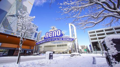 No Hibernation Necessary – Explore Downtown Reno This Winter | Reno Tahoe Rooftop Dining, Reno Tahoe, Winter Air, Nevada Mountains, Reno Nevada, Winter Adventure, Dog Sledding, Lake Tahoe, Ski Resort