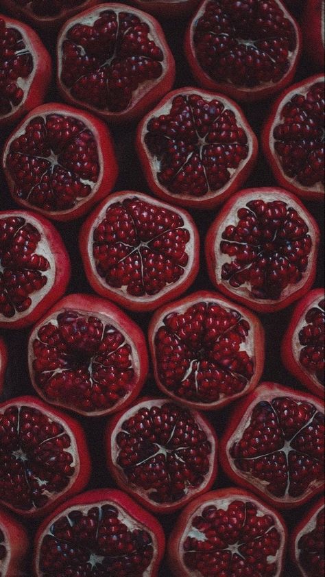 Pomegranate Aesthetic Dark Wallpaper, Pomegranate Aesthetic Wallpaper, Food Wallpaper Iphone, Fruit Background, Pomegranate Art, Ipad Background, Fruit Wallpaper, Fruit Photography, Wallpaper Pastel