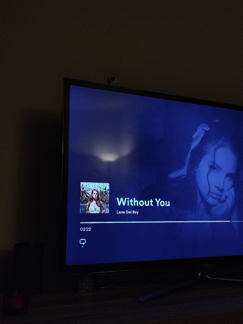 Spotify On Tv Aesthetic, Without You Lana Del Rey, Dark Paradise Lana Del Rey, Born To Die Paradise Edition, Tv Spotify, Born To Die Paradise, Relax Night, Music Listening, Bedroom Stuff