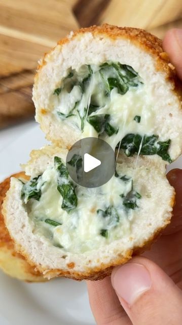 Irick Wiggins Recipes, Irick Wiggins, Chicken Balls, Prep Meals, Chicken Rolls, Carb Free, Chopped Spinach, Stuffed Chicken, Gluten Free Recipes Easy