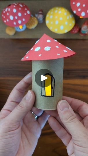 Toilet Paper Roll Crafts For Halloween, Toilet Paper Roll Fall Crafts For Kids, Toilet Paper Roll Fairy House, Toilet Paper Roll Mushroom, Toilet Paper Roll Crafts Halloween, Cardboard Roll Crafts, Toilet Paper Roll Crafts For Kids, Toilet Roll Craft For Kids, Easy Cardboard Crafts