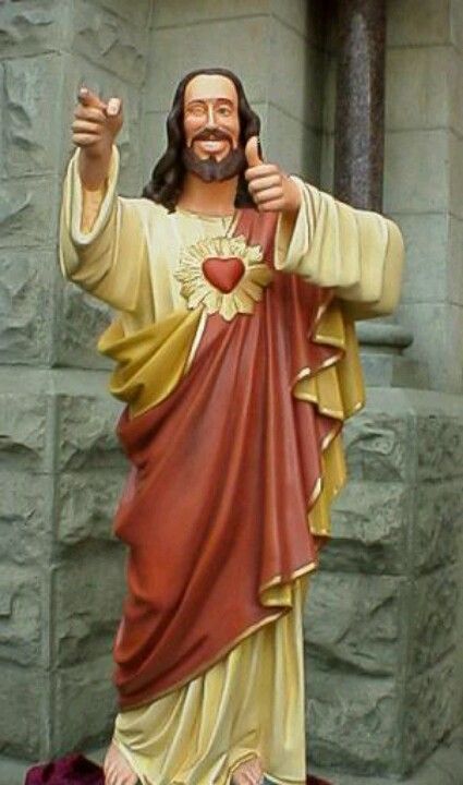 Buddy Christ, Jesus Meme, Family Guy Funny Moments, Batman Hush, Jesus Christ Quotes, Jesus Memes, Joker Pics, Losing My Religion, Jesus Funny