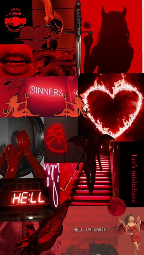 ❤️‍🔥 She-devil wallpaper ❤️‍🔥 #shedevil #red #devilwoman #femmefatale #wallpaper #moodboard #redaesthetic #shuffle Devilcore Wallpaper, She Devil, Red Devil Aesthetic, Red Devil Girl, Dark Red Wallpaper Collage, Dark Red Aesthetic Collage, Red Shuffle Wallpaper, Devil Aesthetic, Devil Halloween