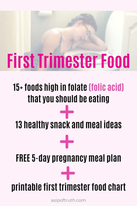 First Trimester Food, Foods High In Folate, Folic Acid Pregnancy, List Of Healthy Snacks, Healthy Snacks To Eat, Morning Sickness Food, Foods For Pregnancy, Folate Rich Foods, First Trimester Workout