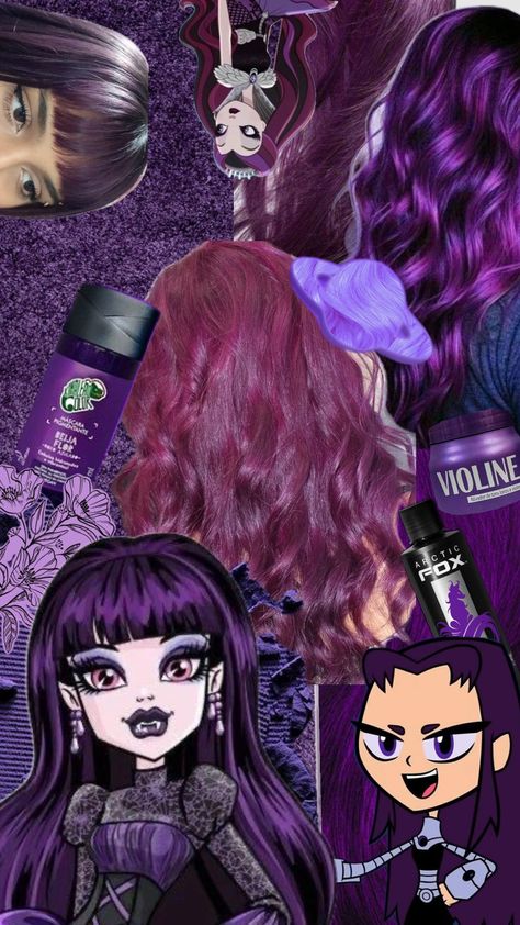 Violet Curly Hair, Purple Hair Inspiration, Hair Collage, Black Red Hair, Hair Inspo Color, Dream Hair, Purple Hair, Hair Colors, Glow Up?