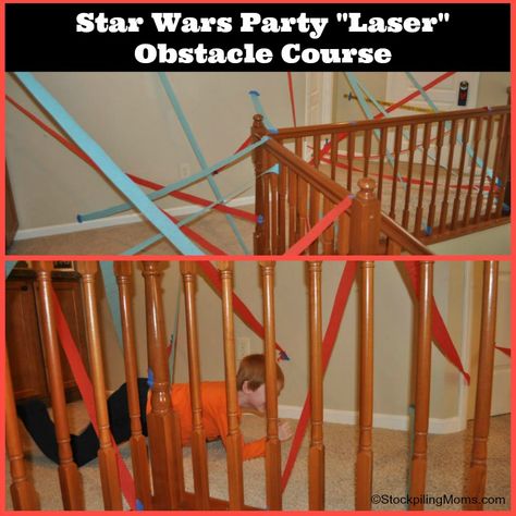 Star Wars Obstacle Course, Star Wars Party Games For Kids, Star Wars Party Activity, Jedi Training Games, Star Wars Kids Party Games, Kids Drinks Party, Graduation Table Centerpieces, Diy Party Banner, Graduation Table