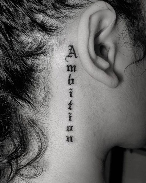 @chucho8g shared a photo on Instagram: “Ambition Thank you!! @xiv_ia Hit me up with your tattoo ideas. Dm to set up an appointment. Please include: Idea/ design Size Placement &…” • Jul 15, 2021 at 2:16am UTC Ambition Tattoo, Simple Tattoos For Guys, Idea Design, Tattoo Lettering, Simple Tattoos, Tattoos For Guys, Tattoo Quotes, Body Art, Tattoo Ideas